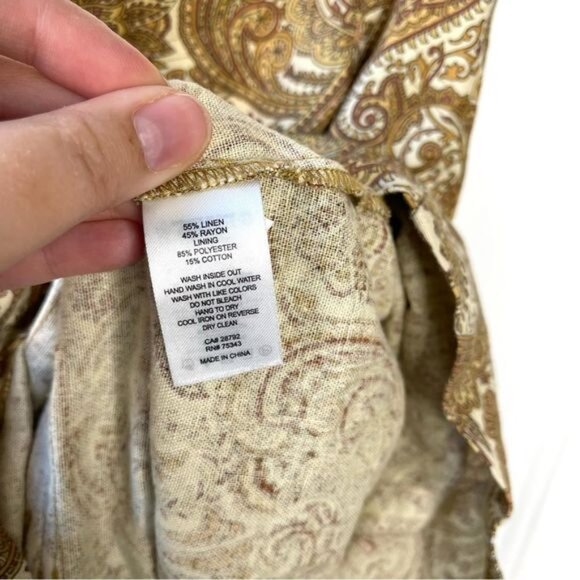 Revolve NEW House Of Harlow 1960 Mustard and Brown Paisley Belted Romper Size 6 - Picture 8 of 8